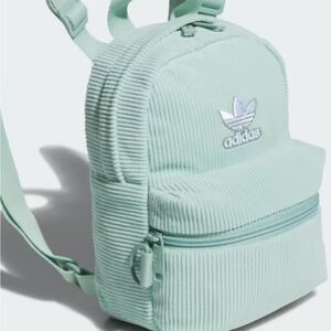 Adidas Trefoil 2.0 Curduroy Mini Backpack- Hazy Green